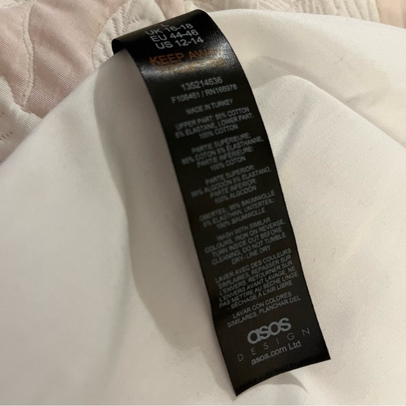 ASOS DESIGN Maxi Black Top Ivory Skirt Size 12-14 NWOT - Picture 7 of 10